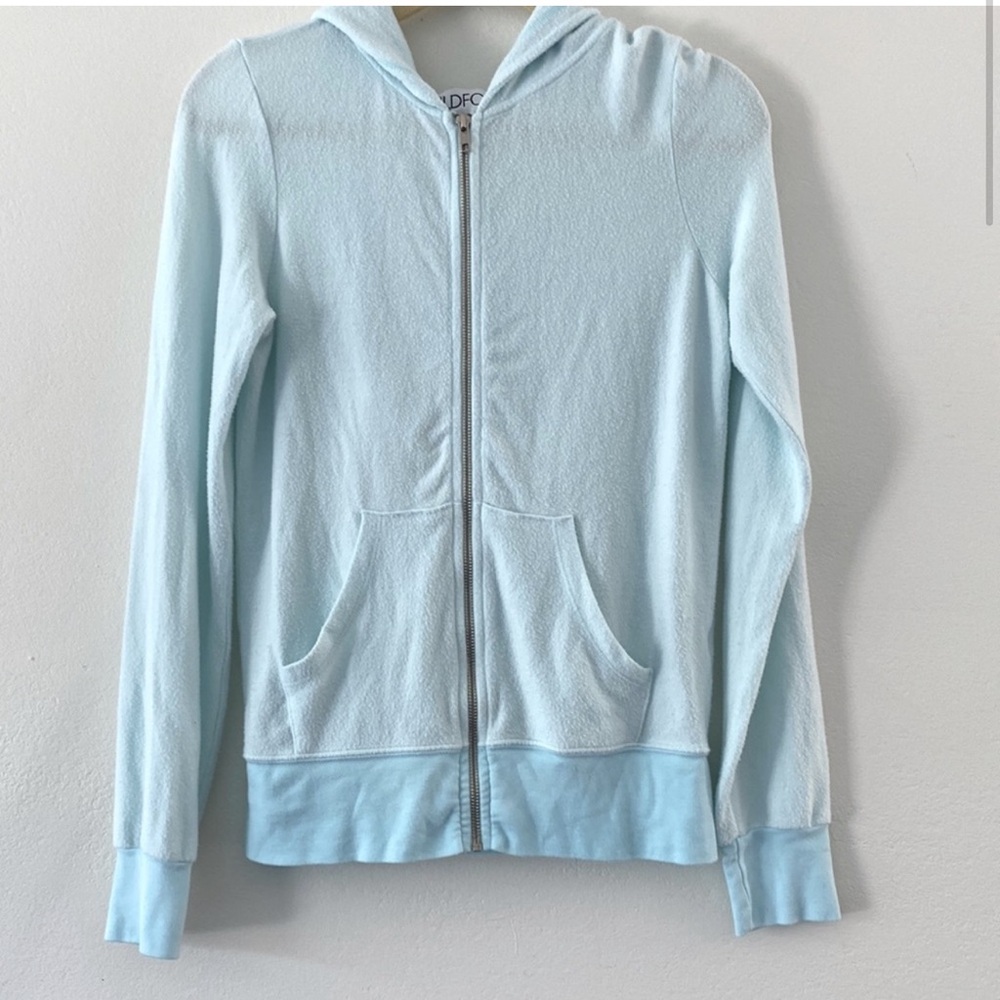 Wild Fox Light Blue Zip-Up Hoodie
